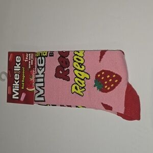 Mike and Ike Pink Crew Socks